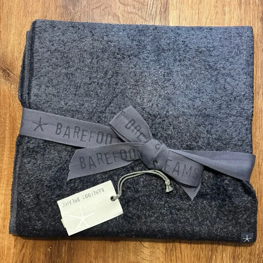 NWT Barefoot Dreams CozyChic Lite Confetti Scarf Deep Sea Blue Indigo OS